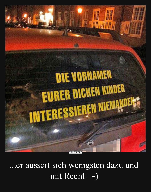 ...er äussert sich wenigsten dazu und mit Recht! :-)