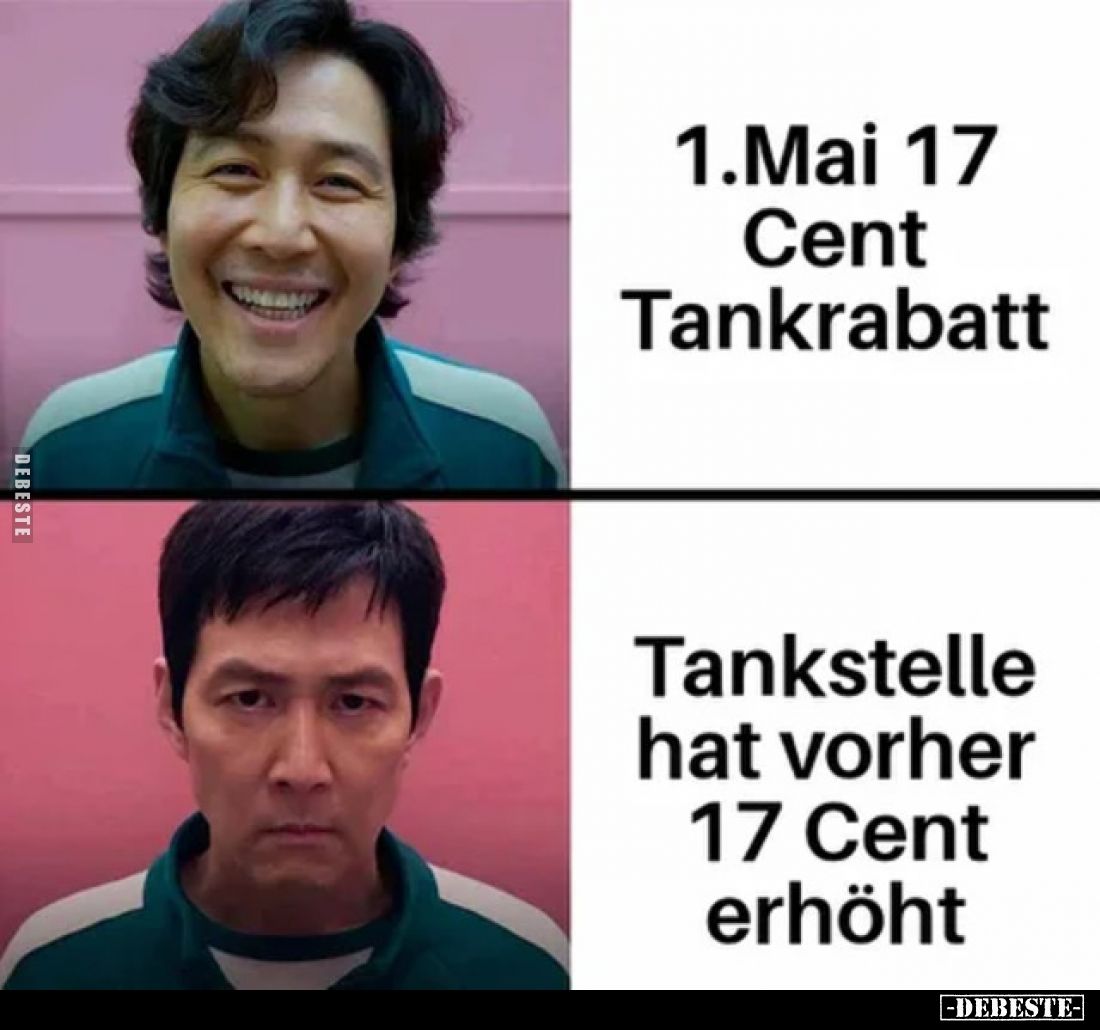 1. Mai 17 Cent TankrabattTankstelle hat vorher 17 Cent erhöht