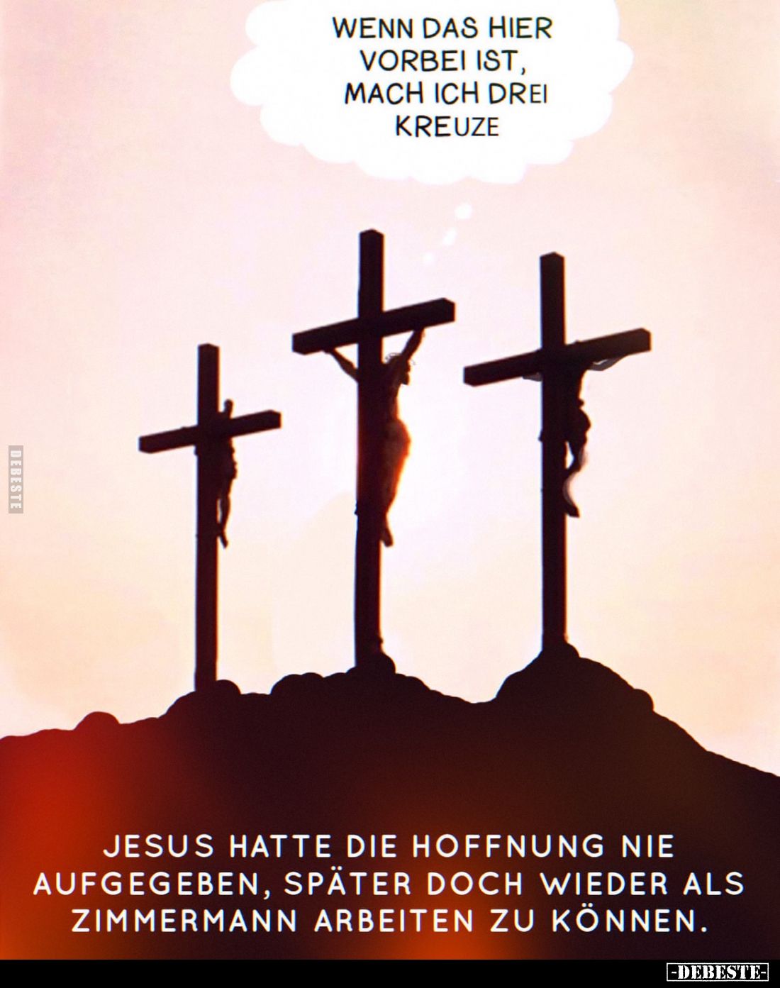 Wenn das hier vorbei ist, mach ich drei Kreuze.. - Lustige Bilder | DEBESTE.de