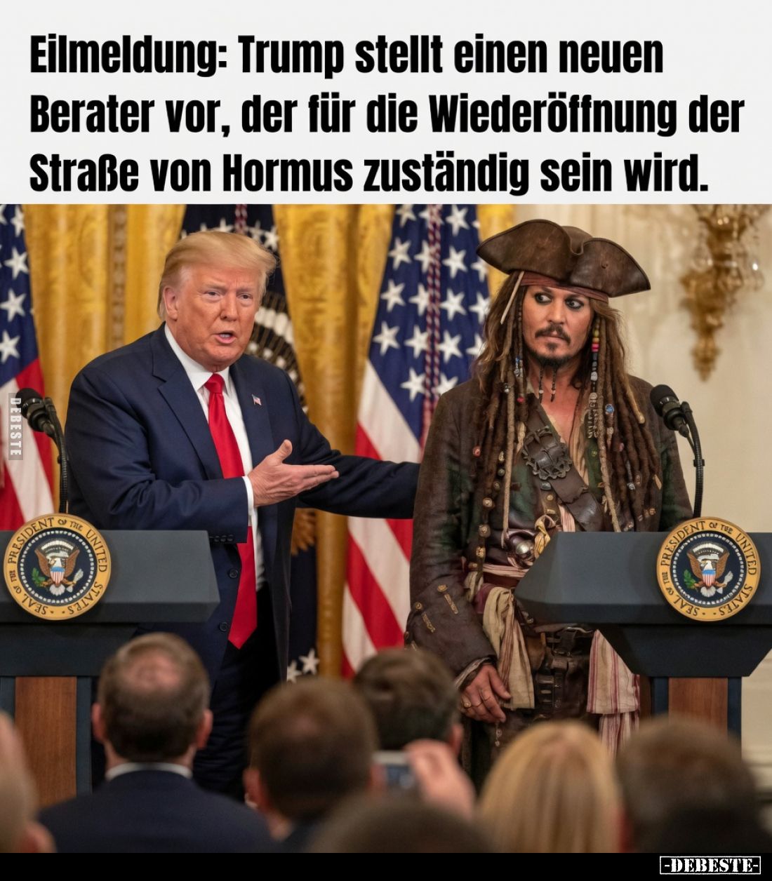 Eilmeldung: Trump stellt einen neuen Berater vor, der für die Wiederöffnung der Straße von Hormus zuständig sein wird.