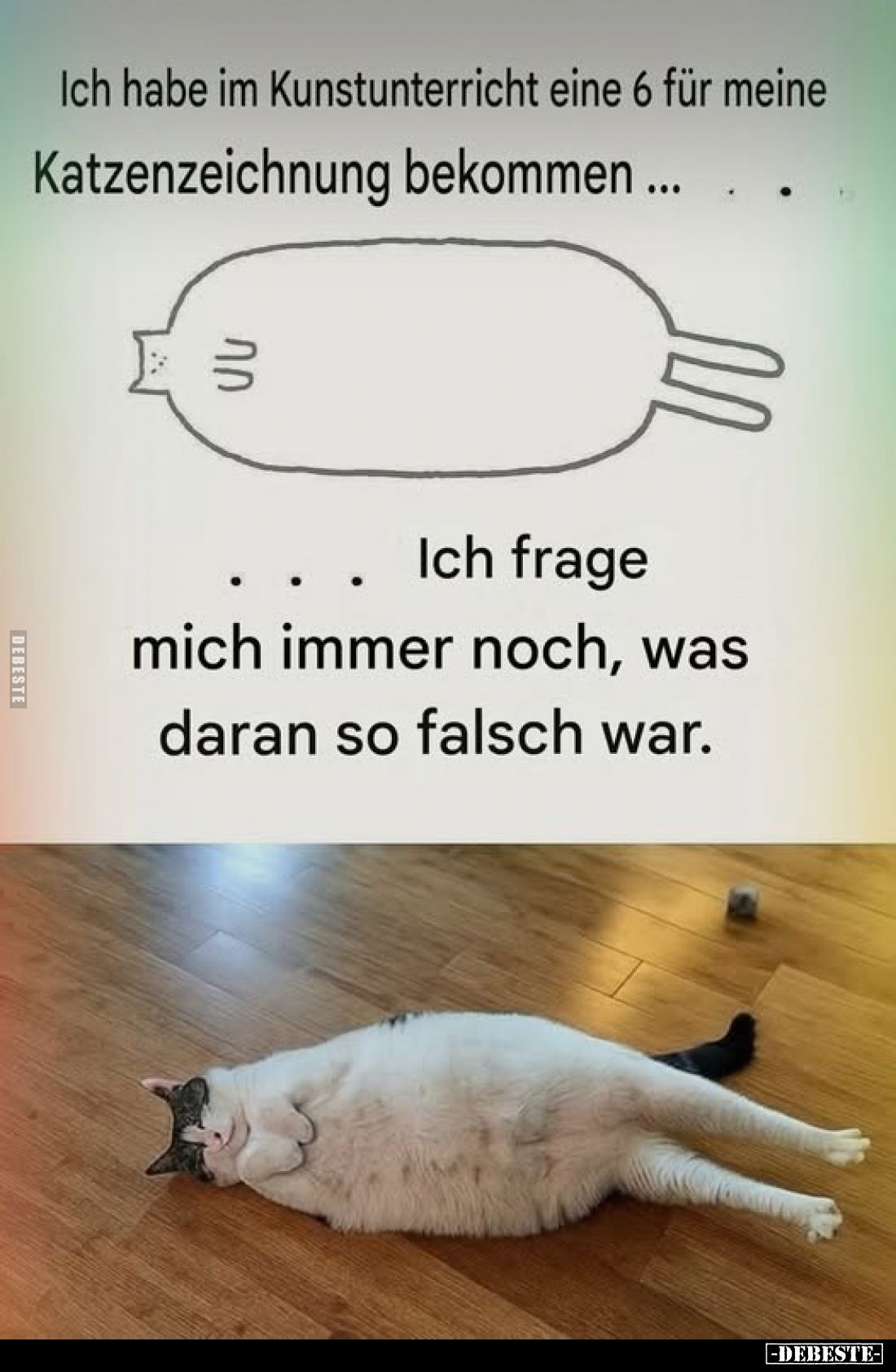 Ich habe im Kunstunterricht eine 6 für meine
Katzenzeichnung bekommen... -
Ich frage mich immer noch, was daran so falsch w...