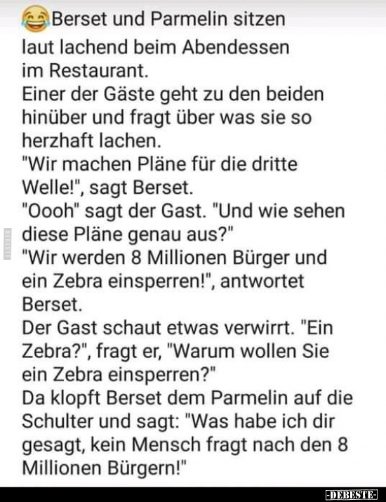 Berset und Parmelin sitzen laut lachend beim Abendessen im.. - Lustige Bilder | DEBESTE.de