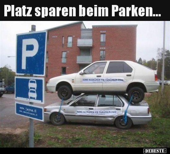 Platz sparen beim Parken... - Lustige Bilder | DEBESTE.de