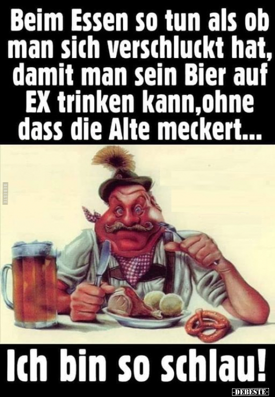 Beim Essen so tun als ob man sich verschluckt hat, damit.. - Lustige Bilder | DEBESTE.de
