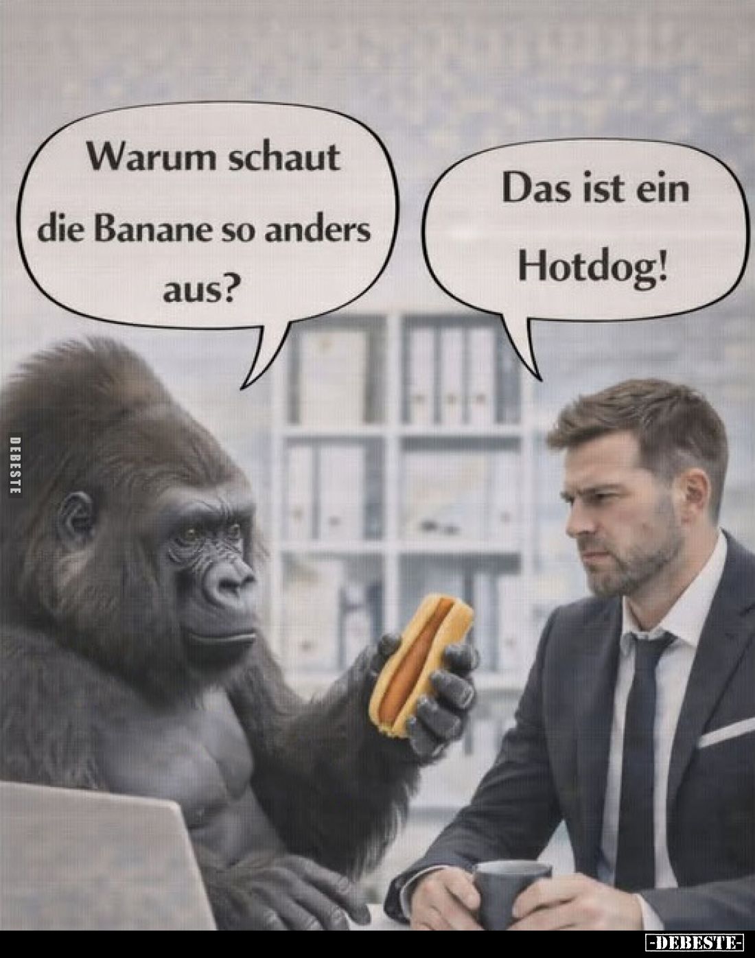 Warum schaut die Banane so anders aus?
-
Das ist ein Hotdog!