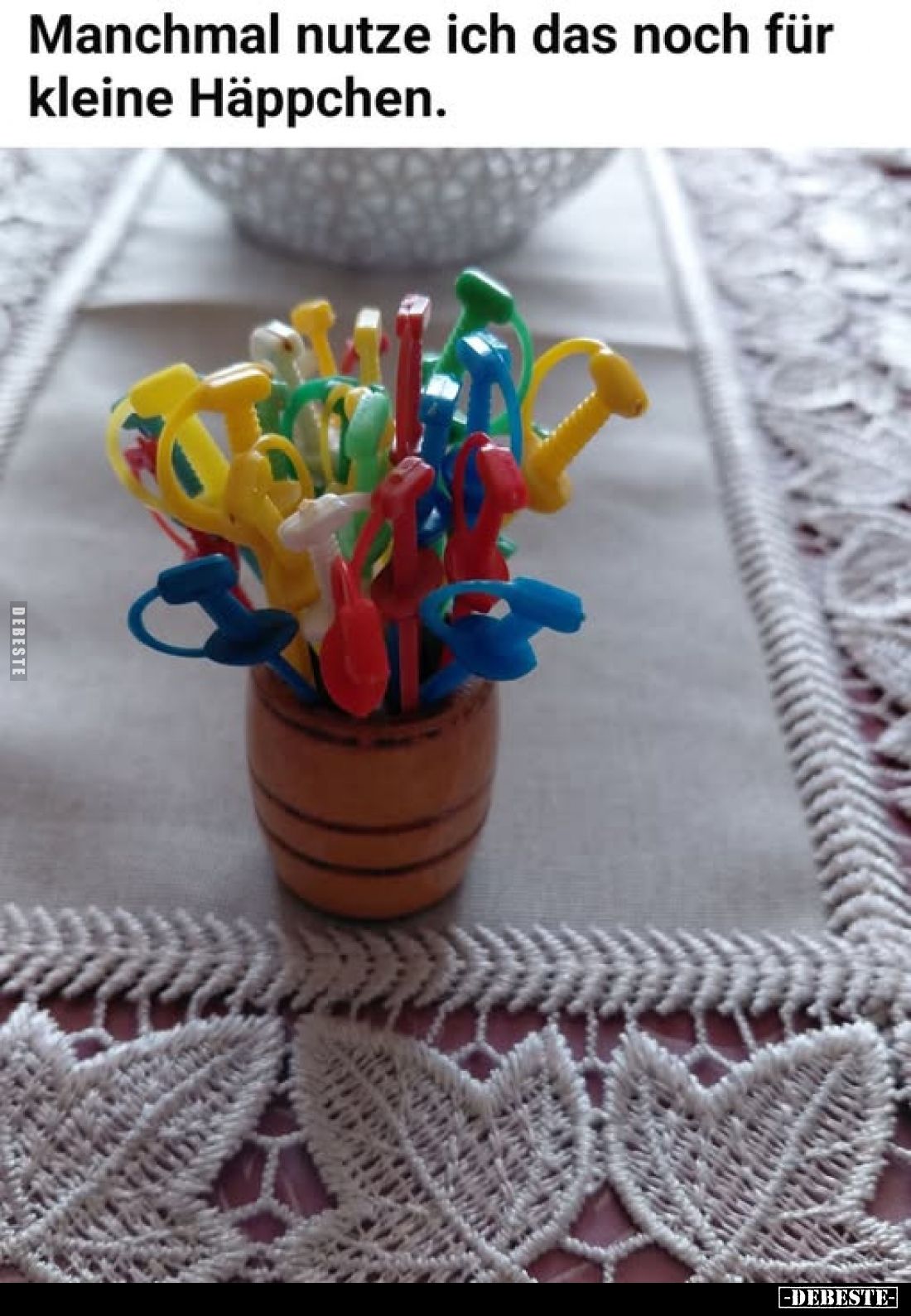 Manchmal nutze ich das noch für kleine Häppchen.