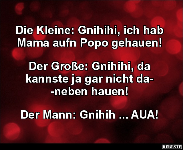 Die Kleine: Gnihihi, ich hab Mama aufn Popo gehauen! - Lustige Bilder | DEBESTE.de