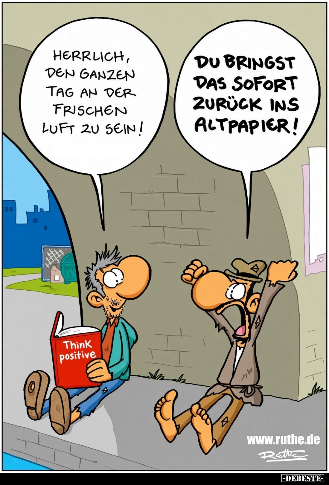 Herrlich, den ganzen Tag an der frischen Luft zu sein! -
Du bringst das sofort zurück ins Altpapier!
