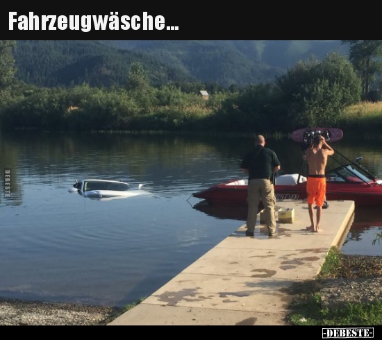 Fahrzeugwäsche...