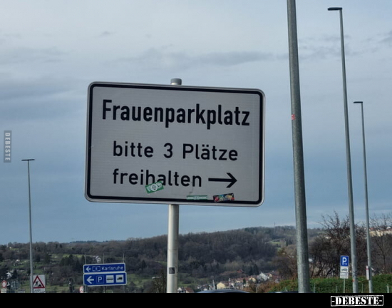 Frauenparkplatz bitte 3 Plätze freihalten → - Lustige Bilder | DEBESTE.de