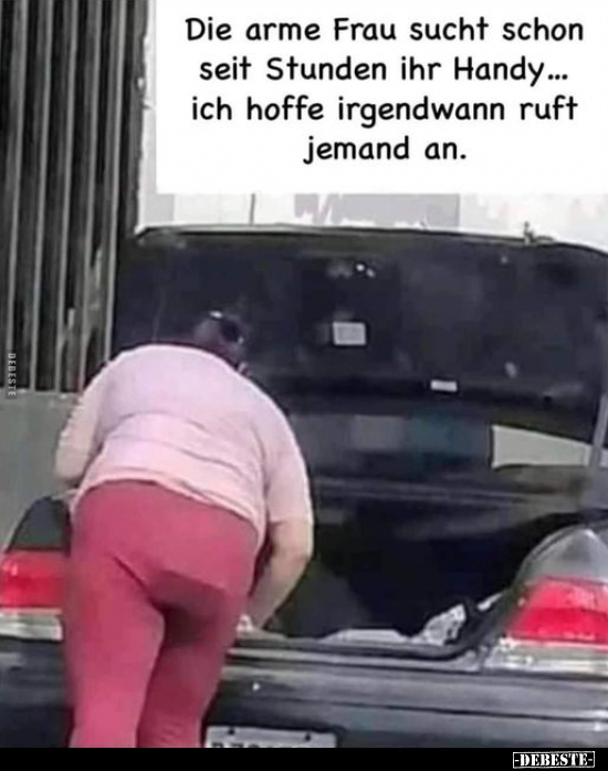 Die arme Frau sucht schon seit Stunden ihr Handy... - Lustige Bilder | DEBESTE.de