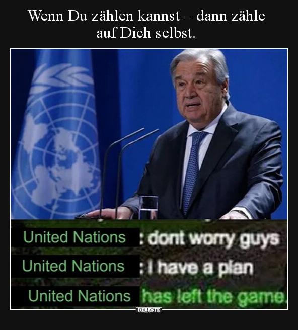 Kannst du zählen, dann zähle auf dich.