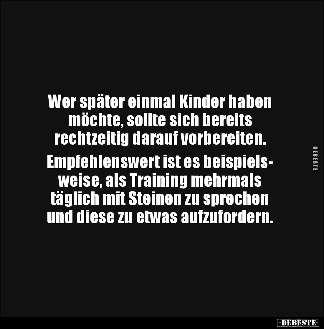 Wer später einmal Kinder haben 
möchte, sollte sich bereits 
rechtzeitig darauf vorbereiten. 

Empfehlenswert ist es beis...