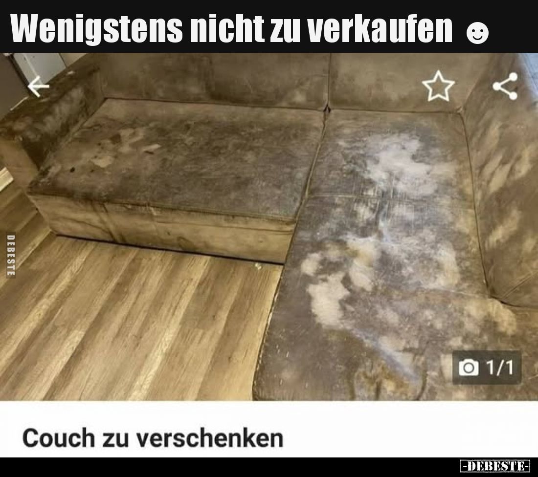 Wenigstens nicht zu verkaufen.