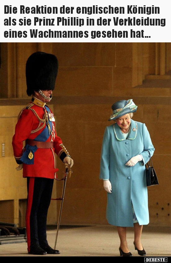 Die Reaktion der englischen Königin als sie Prinz Phillip.. - Lustige Bilder | DEBESTE.de