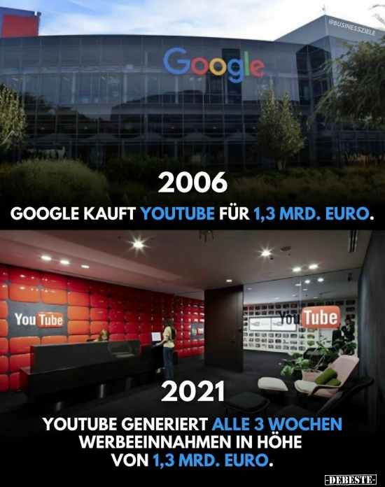 Google kauft Youtube für 1,3 Mrd. Euro.. - Lustige Bilder | DEBESTE.de