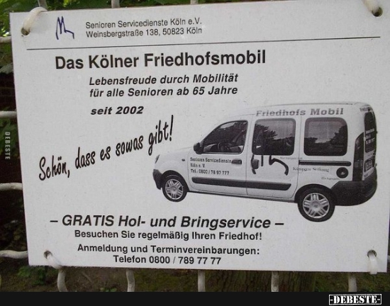 Das Kölner Friedhofsmobil.. - Lustige Bilder | DEBESTE.de