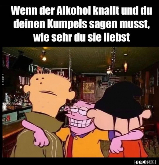 Wenn der Alkohol knallt und du deinen Kumpels sagen musst.. - Lustige Bilder | DEBESTE.de