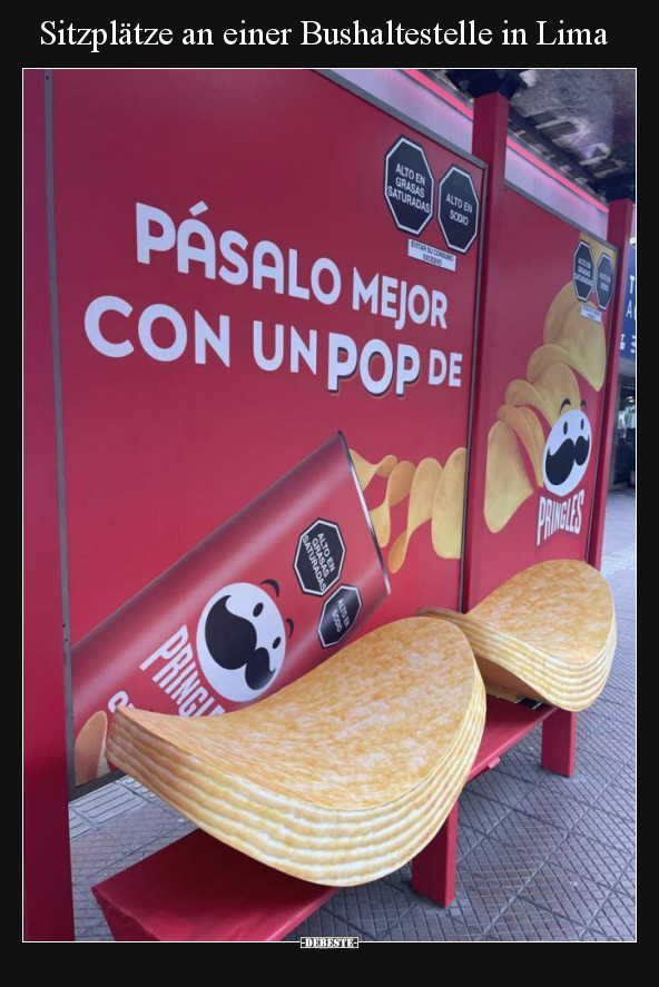 Sitzplätze an einer Bushaltestelle in Lima.. - Lustige Bilder | DEBESTE.de