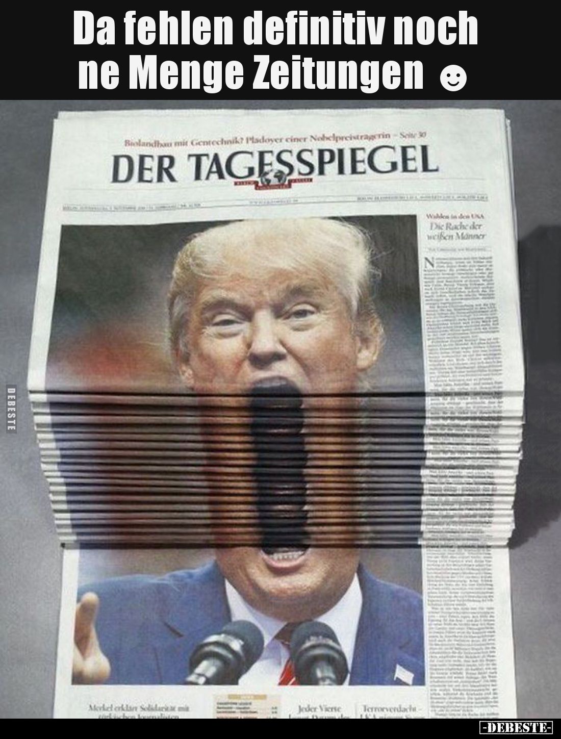 Da fehlen definitiv noch ne Menge Zeitungen... - Lustige Bilder | DEBESTE.de