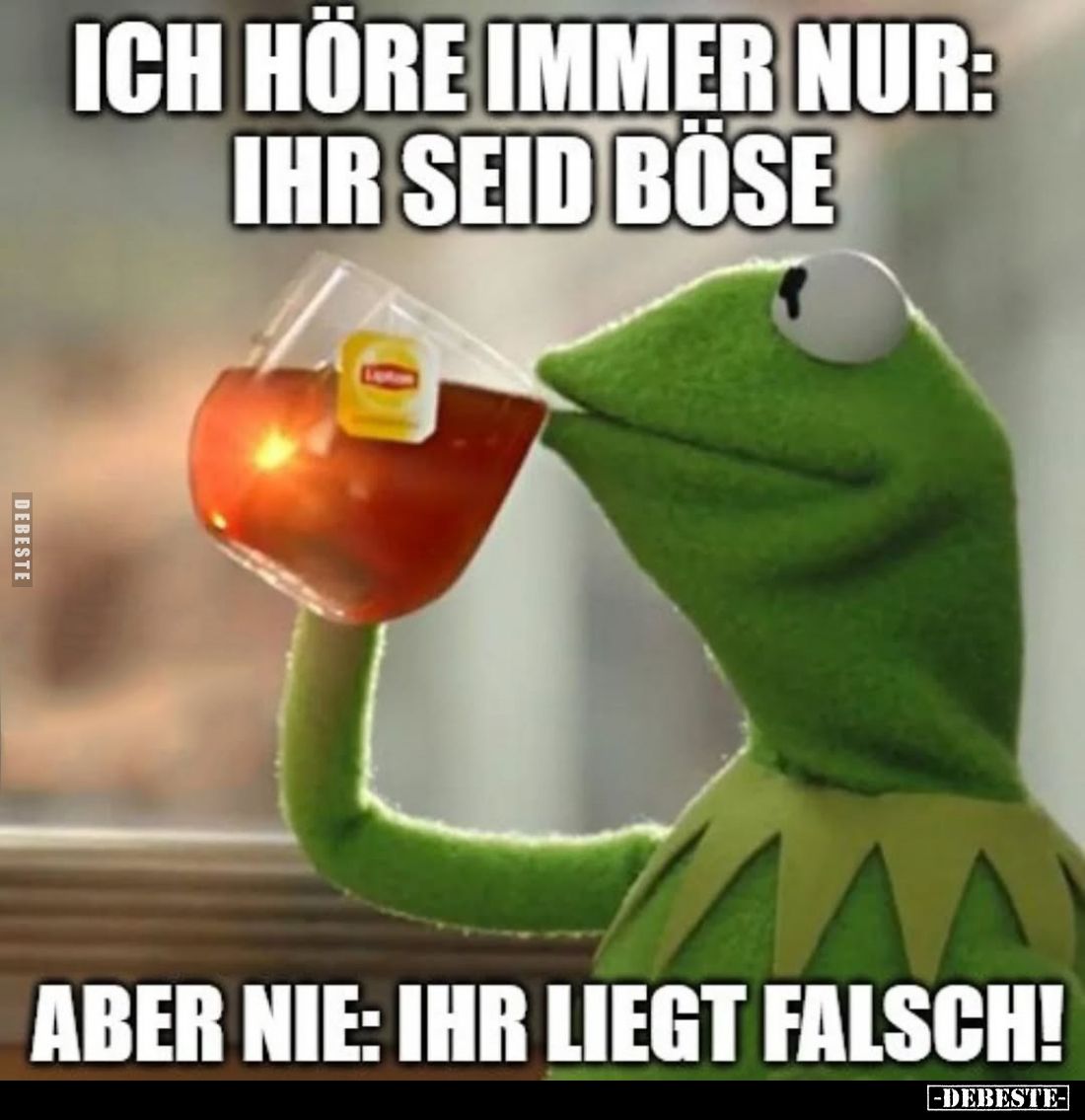 Ich höre immer nur: Ihr seid böse.
Aber nie: Ihr liegt falsch!