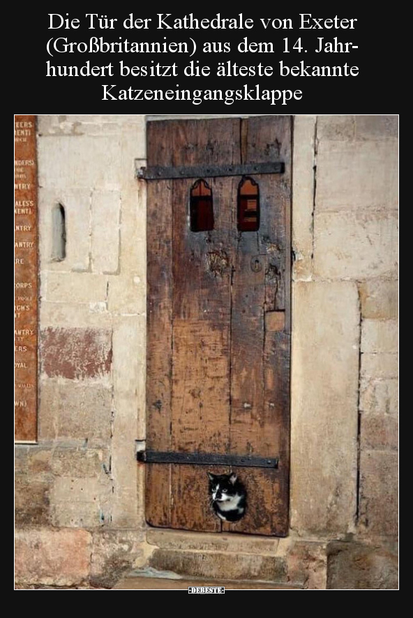 Die Tür der Kathedrale von Exeter (Großbritannien) aus dem.. - Lustige Bilder | DEBESTE.de