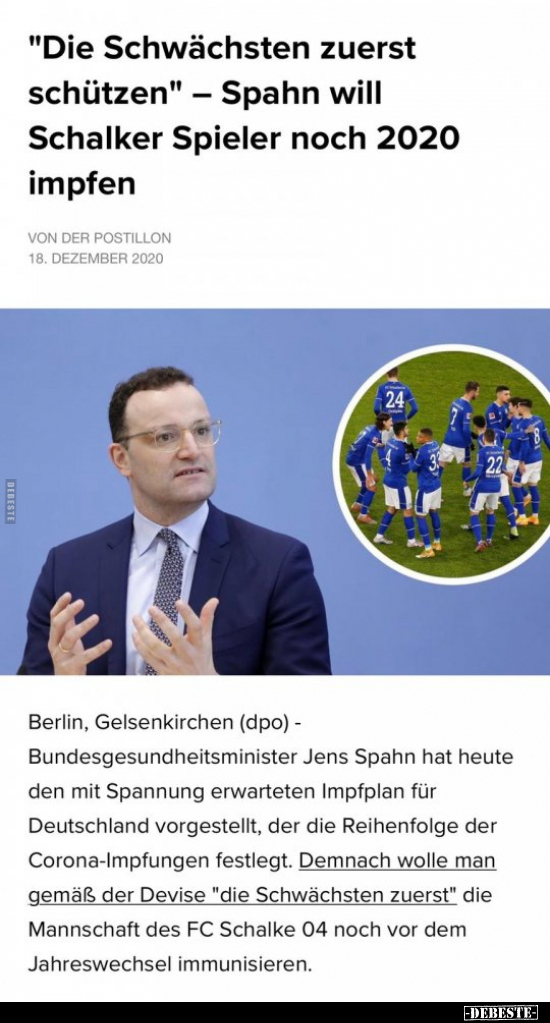 "Die Schwächsten zuerst schützen"..