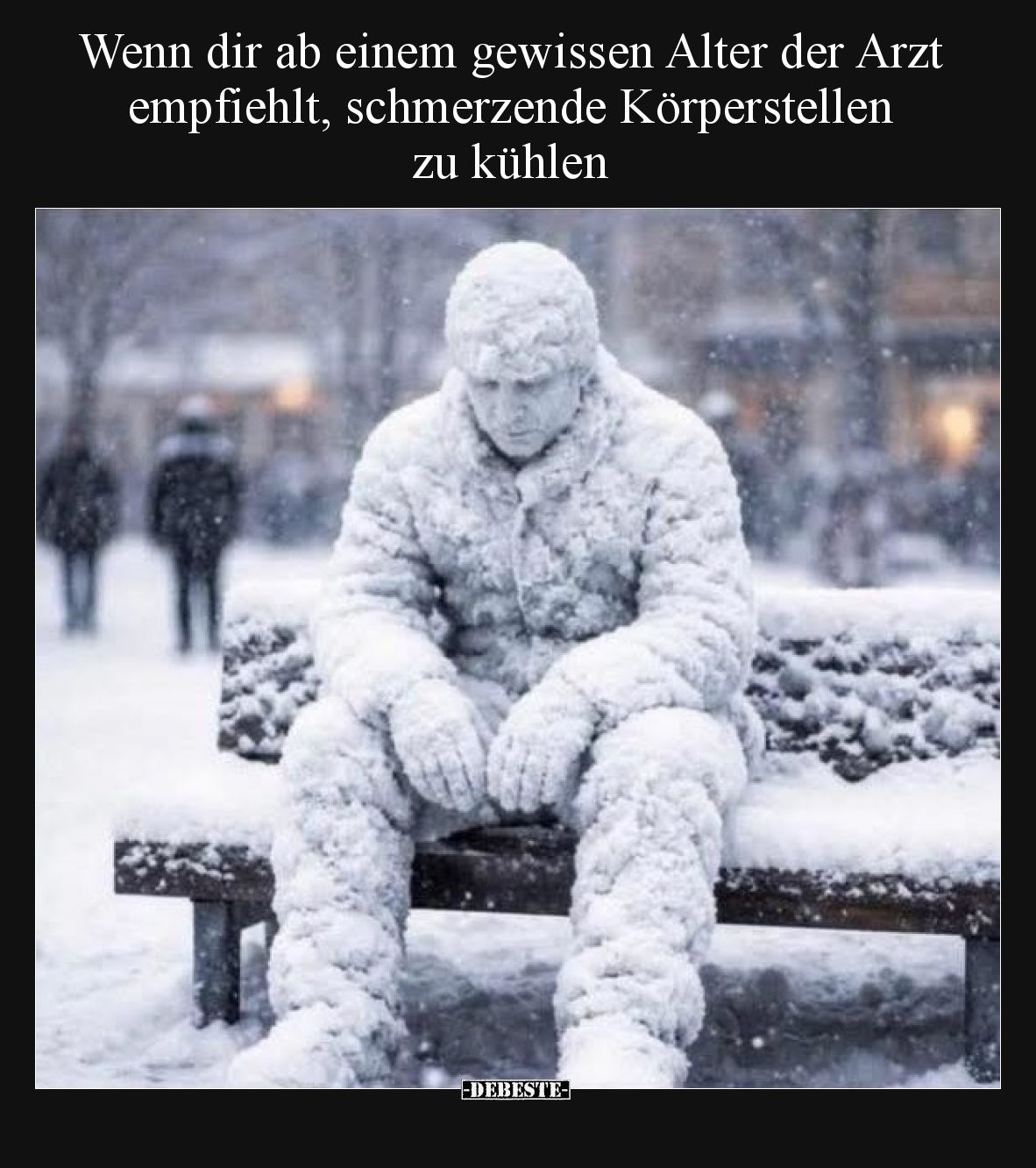 Wenn dir ab einem gewissen Alter der Arzt empfiehlt, schmerzende Körperstellen zu kühlen.