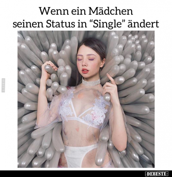 Wenn ein Mädchen seinen Status in "Single" ändert.. - Lustige Bilder | DEBESTE.de