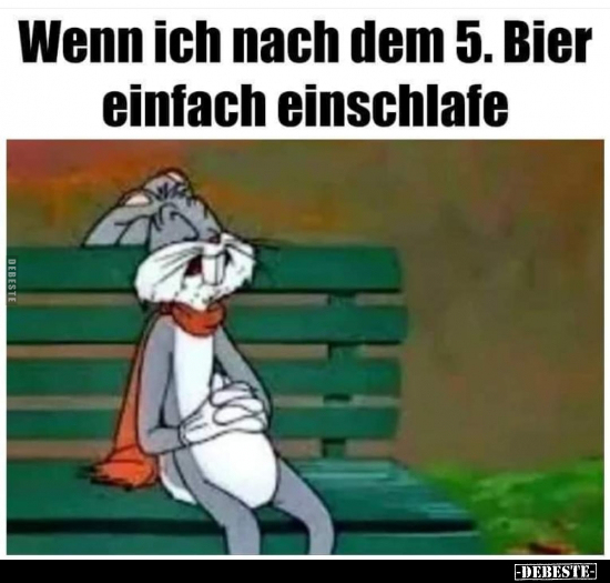 Wenn ich nach dem 5. Bier einfach einschlafe.. - Lustige Bilder | DEBESTE.de