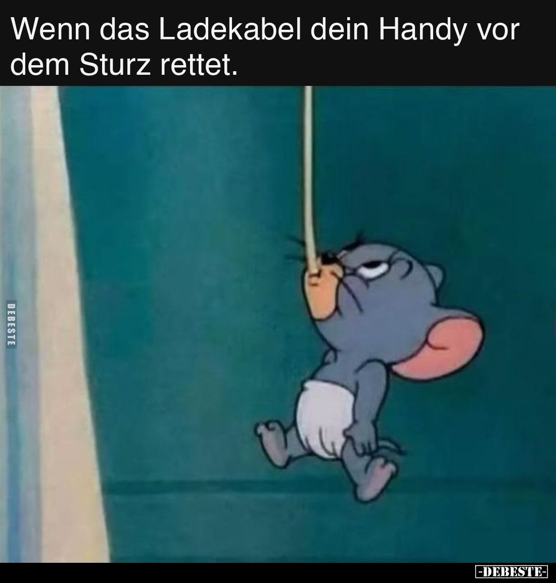 Wenn das Ladekabel dein Handy vor dem Sturz rettet.