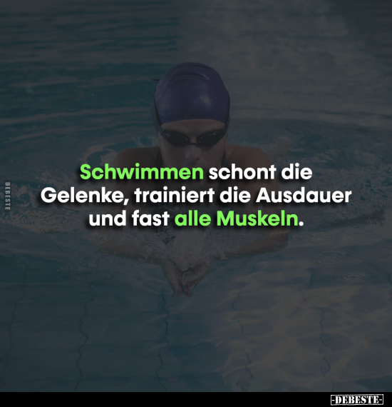 Schwimmen schont die Gelenke.. - Lustige Bilder | DEBESTE.de