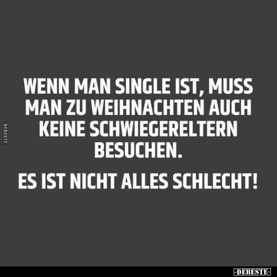 Wenn man Single ist, muss man zu Weihnachten auch keine.. - Lustige Bilder | DEBESTE.de