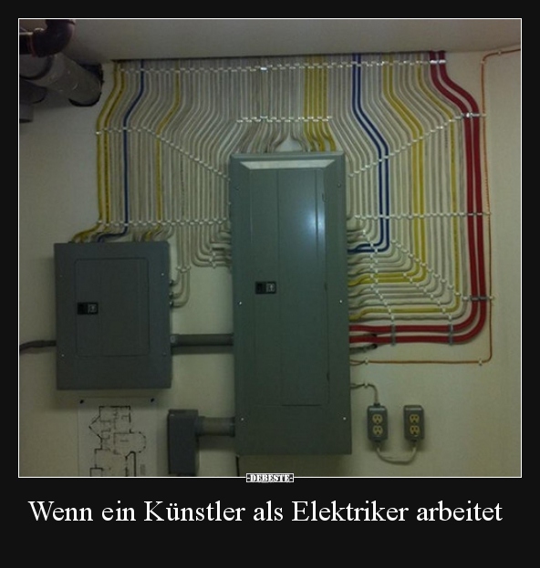 Wenn ein Künstler als Elektriker arbeitet.. - Lustige Bilder | DEBESTE.de