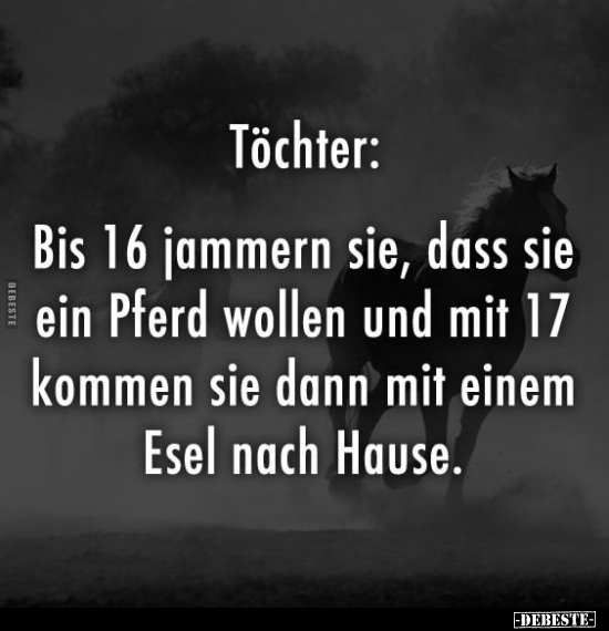 Tochter: Bis 16 jammern sie, dass sie ein Pferd.. - Lustige Bilder | DEBESTE.de