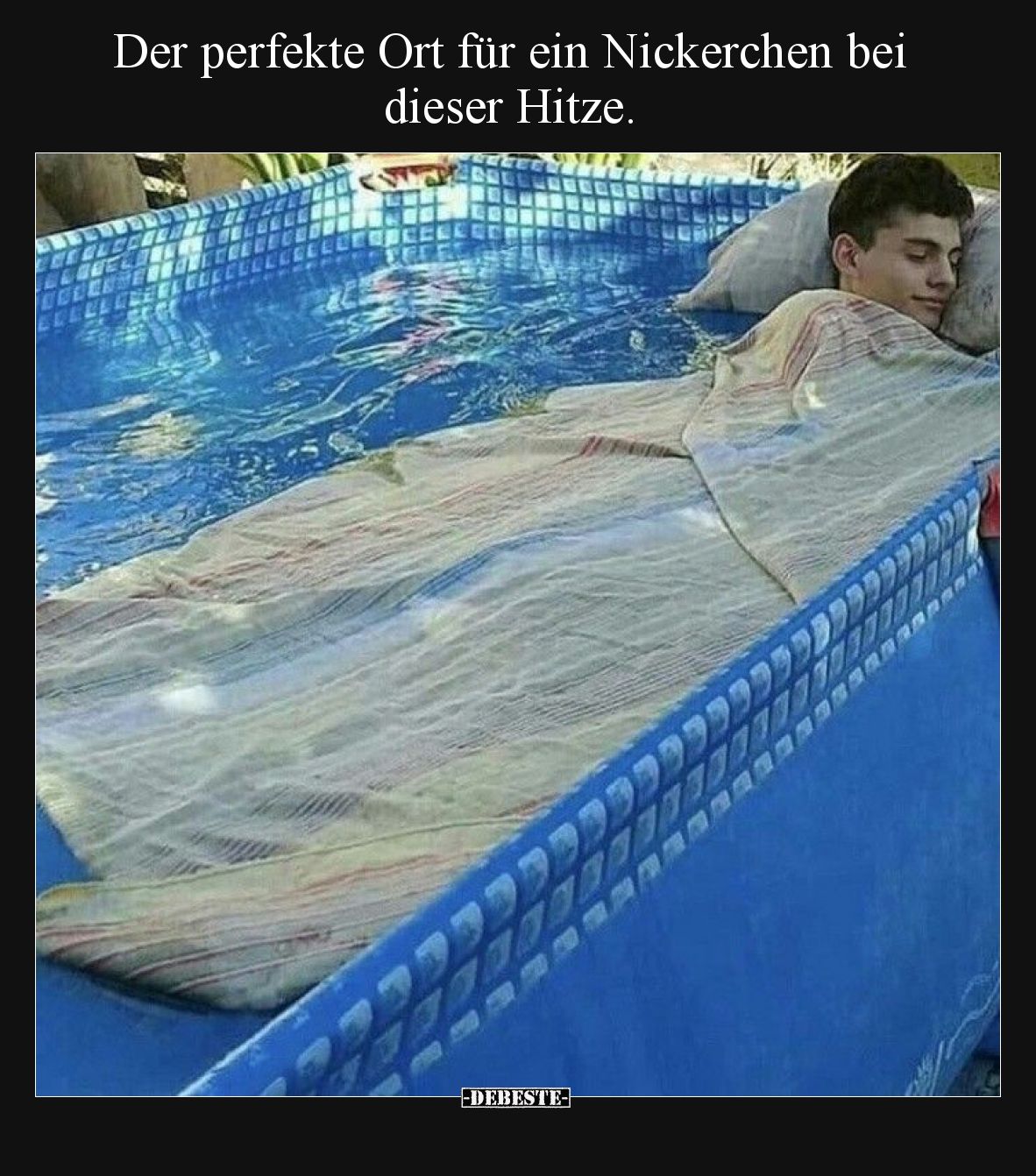 Der perfekte Ort für ein Nickerchen bei dieser Hitze.