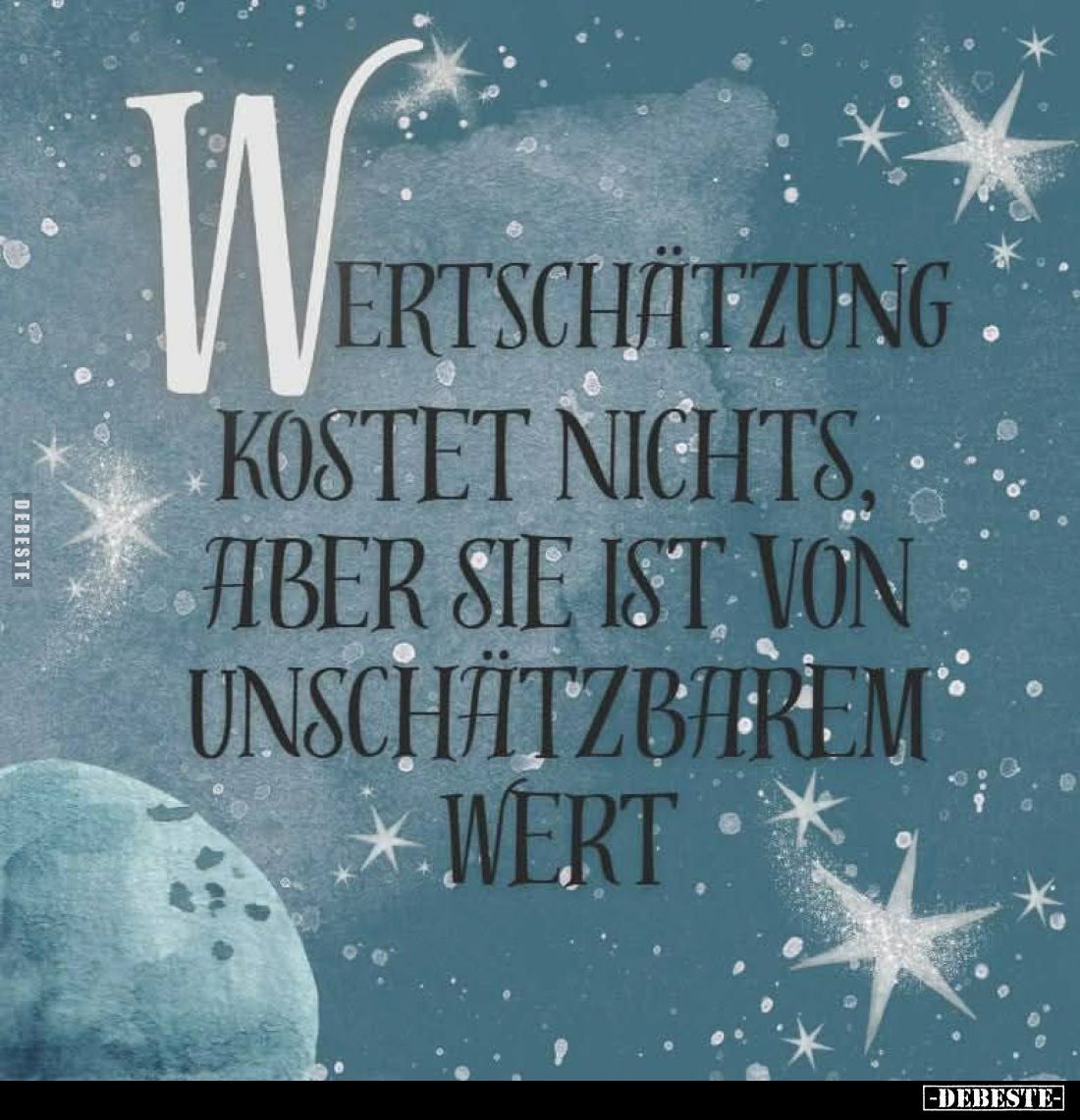Wertschätzung kostet nichts, aber sie ist von unschätzbarem wert.