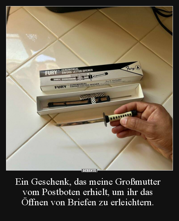 Ein Geschenk, das meine Großmutter vom Postboten erhielt.. - Lustige Bilder | DEBESTE.de