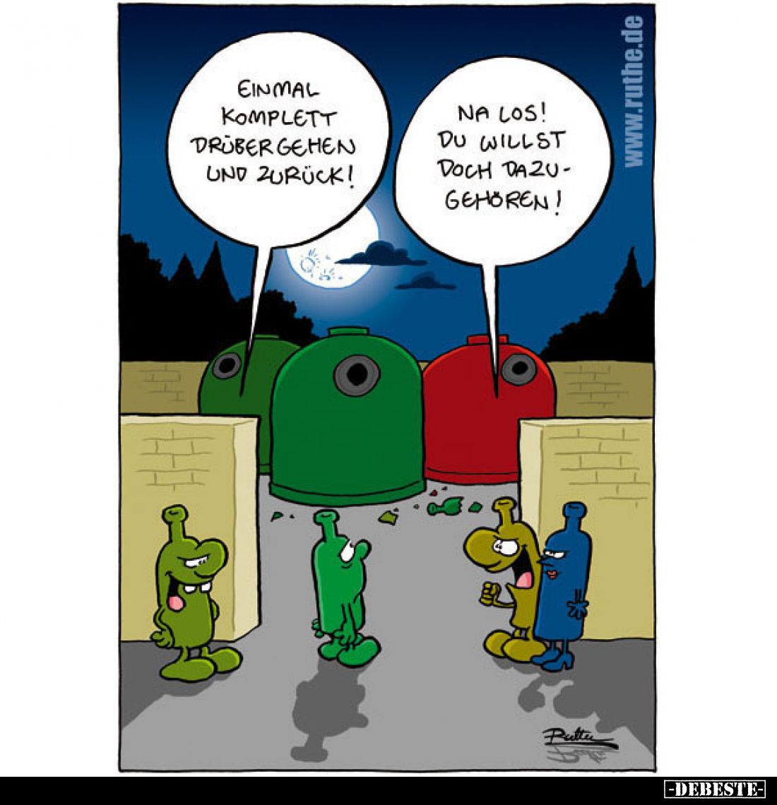 Einmal komplett drüber gehen und zurück!
Na los! Du willst doch dazugehören!