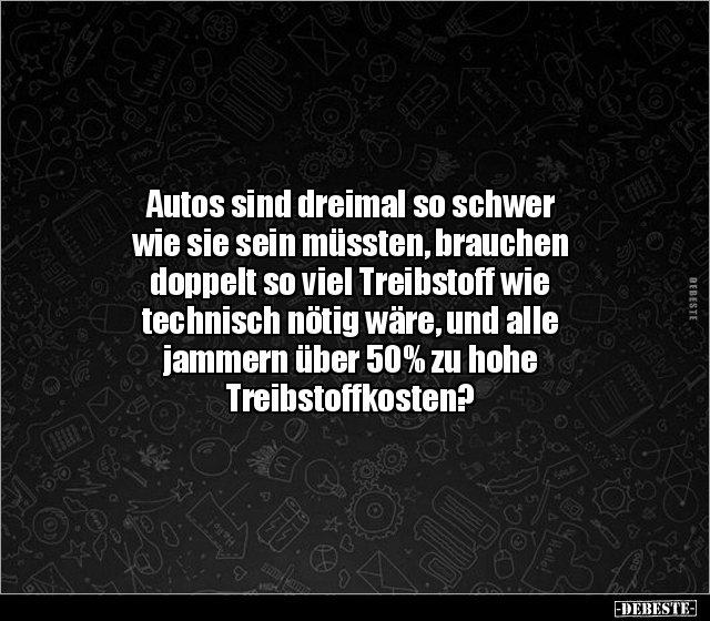 Autos sind dreimal so schwer wie sie sein müssten.. - Lustige Bilder | DEBESTE.de