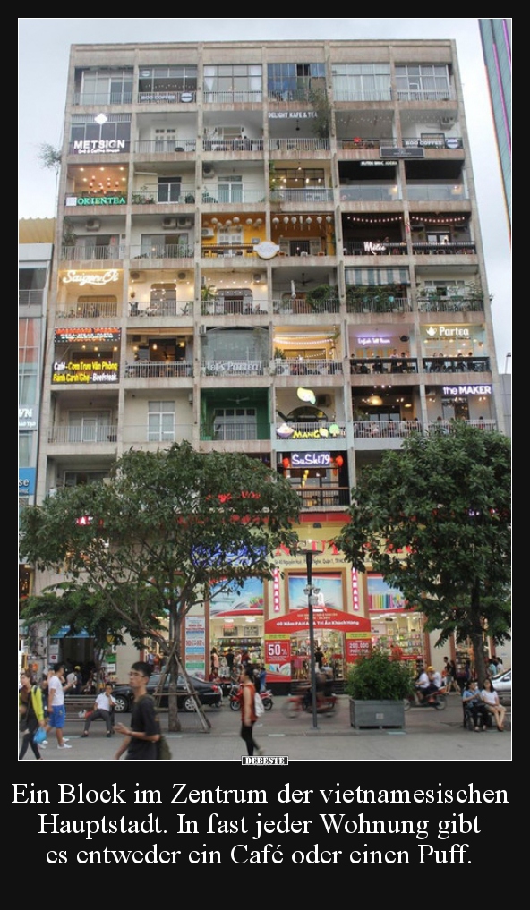 Ein Block im Zentrum der vietnamesischen Hauptstadt..