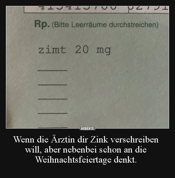 Wenn die Ärztin dir Zink verschreiben will, aber nebenbei.. - Lustige Bilder | DEBESTE.de