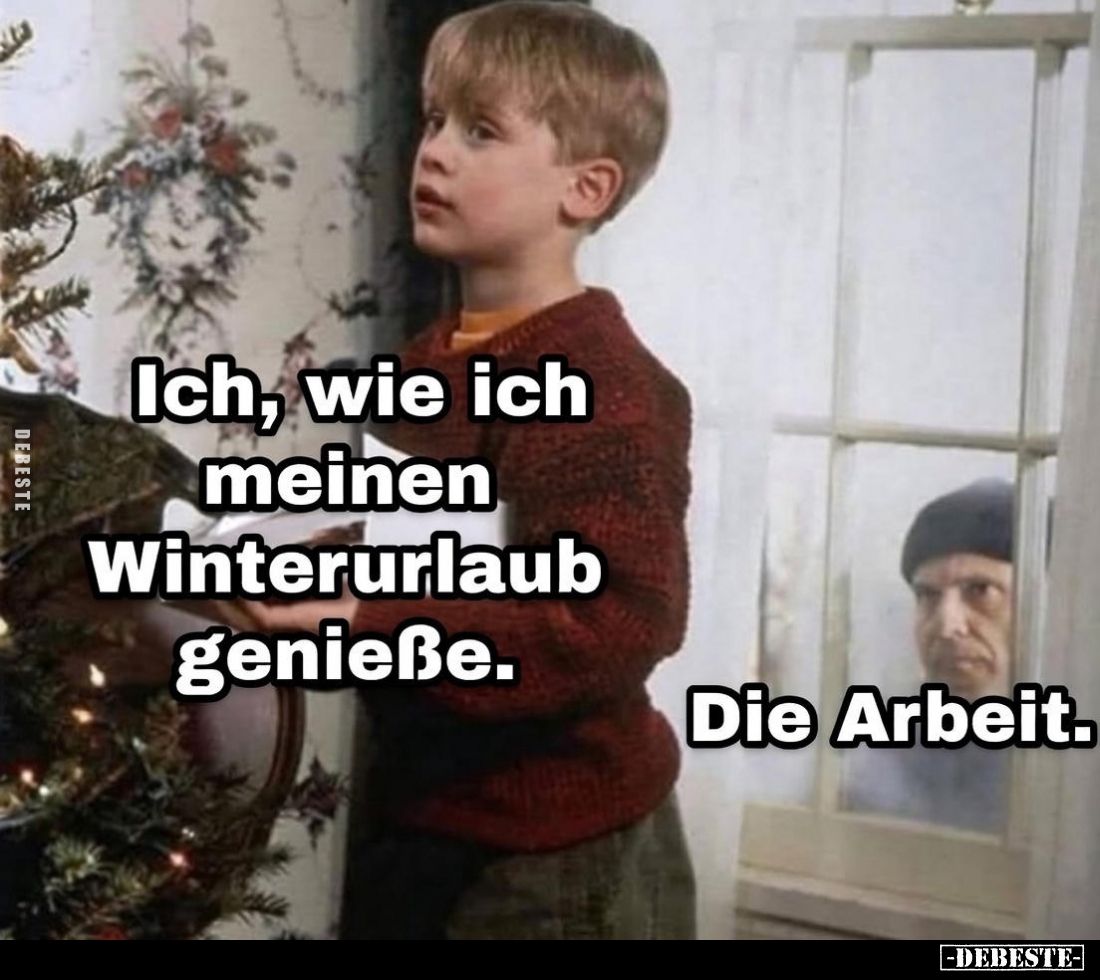 Ich, wie ich meinen Winterurlaub genieße... - Lustige Bilder | DEBESTE.de