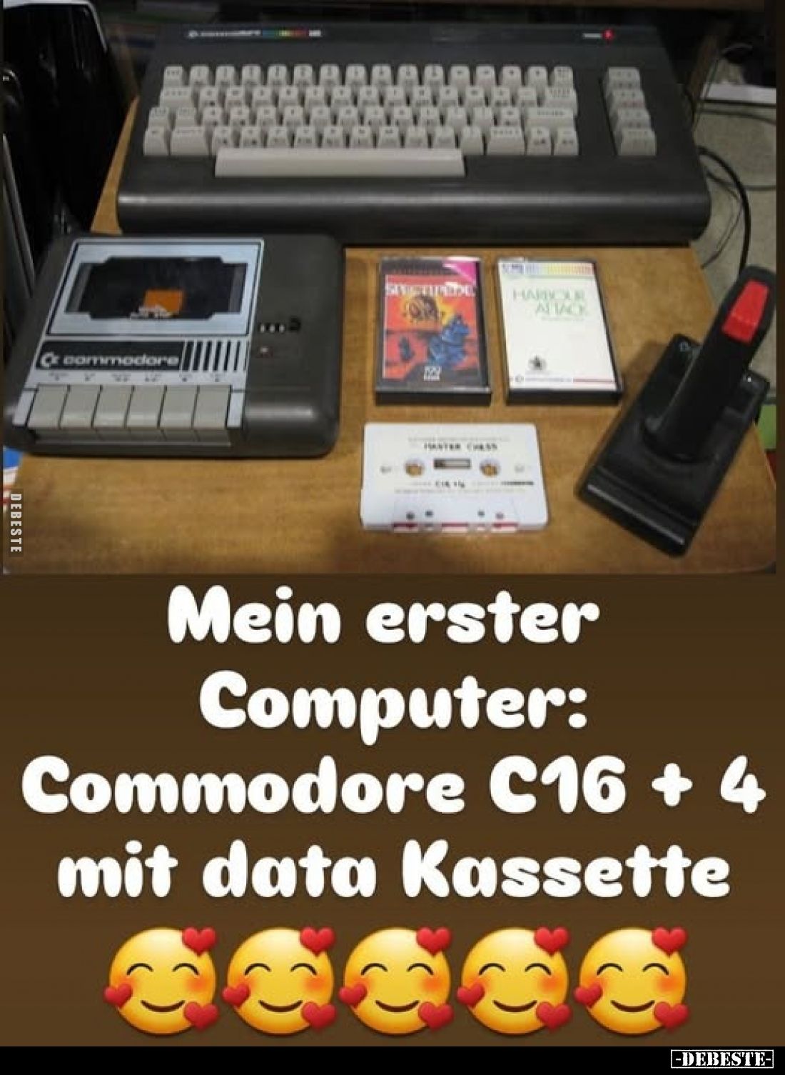 Mein erster Computer: Commodore C 16+4 mit Data Kassette.