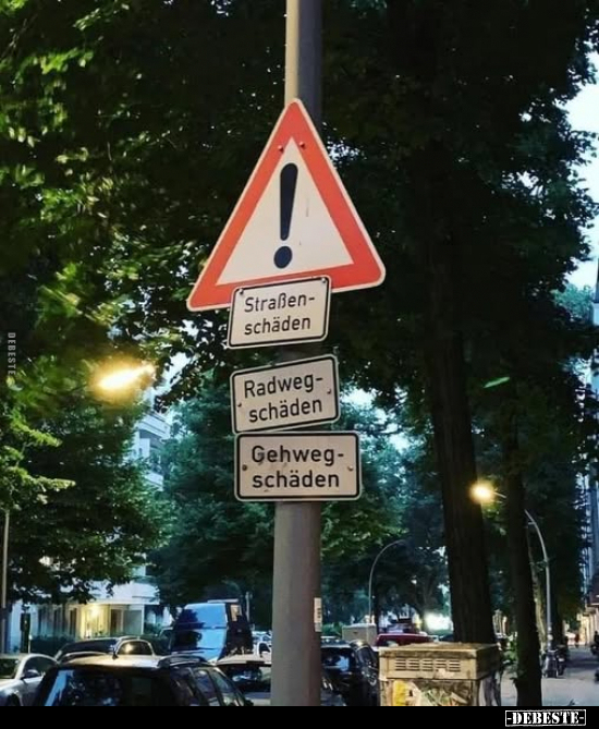 Straßenschäden /
Radwegschäden /
Gehwegschäden