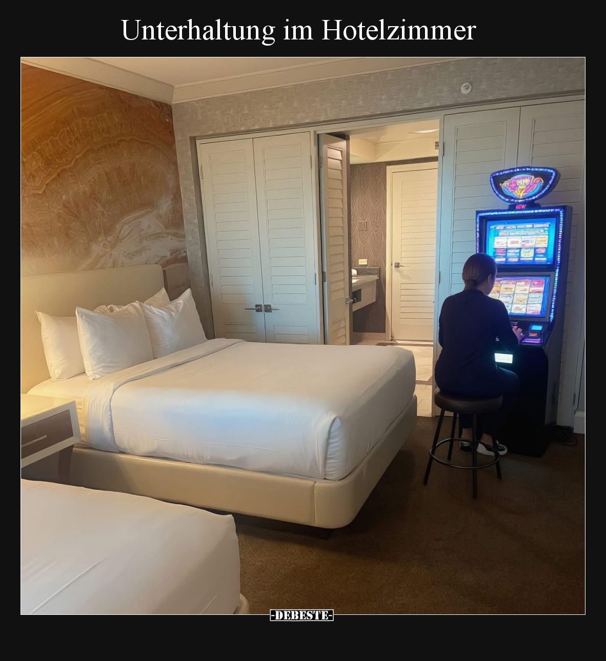 Unterhaltung im Hotelzimmer