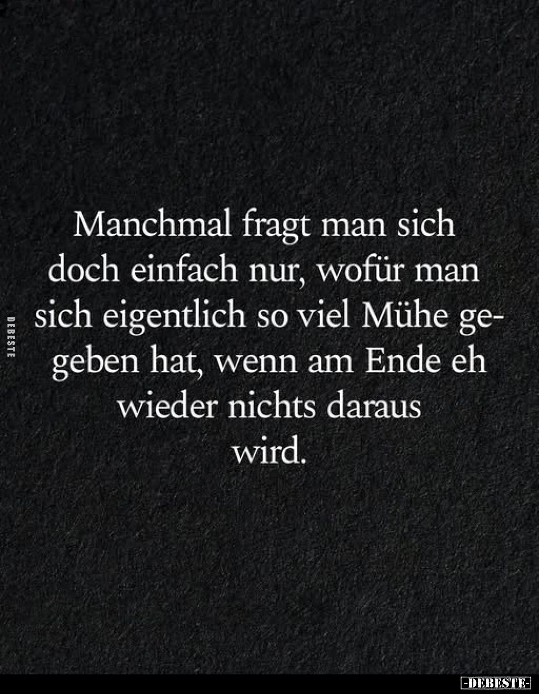 Manchmal fragt man sich doch einfach nur, wofür man sich eigentlich so viel Mühe gegeben hat, wenn am Ende eh wieder nichts d...