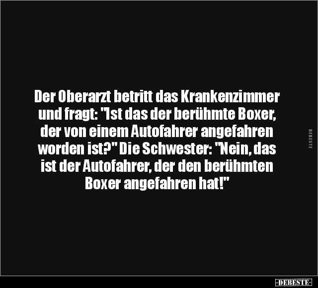 Der Oberarzt betritt das Krankenzimmer.. - Lustige Bilder | DEBESTE.de