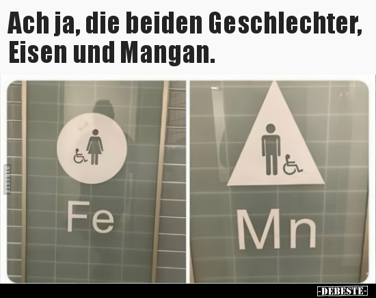 Ach ja, die beiden Geschlechter, Eisen und Mangan... - Lustige Bilder | DEBESTE.de