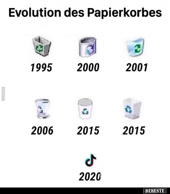 Evolution des Papierkorbes.. - Lustige Bilder | DEBESTE.de